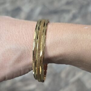 Monet Vintage Gold Bangles